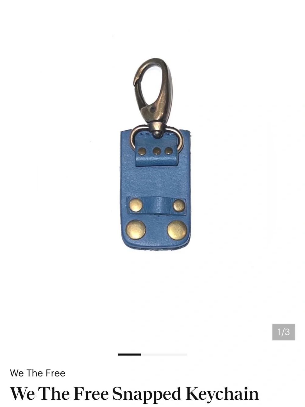 New🌟We the FREE PEOPLE Snapped Keyring-Blue